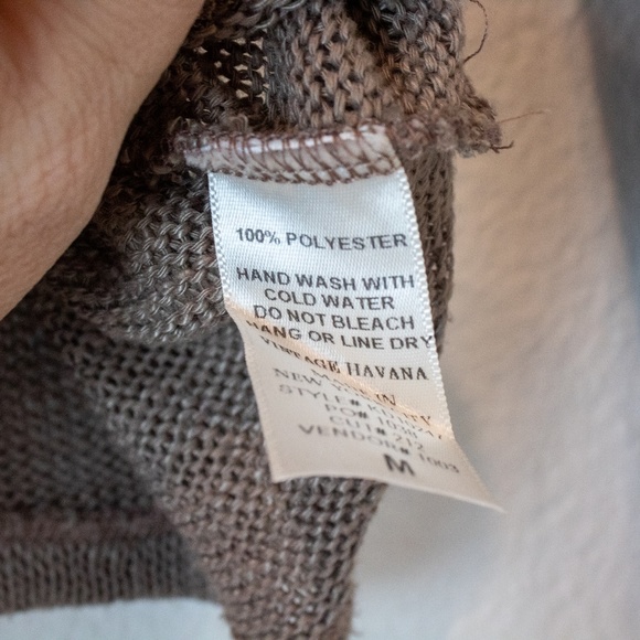 VINTAGE HAVANA Cropped Cat Sweater Size Medium - Picture 4 of 4